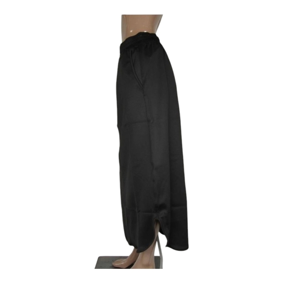 Luum Womens Lottie Maxi Skirt Black Size M Elastic Waist Round Hem A-Line - Picture 3 of 9